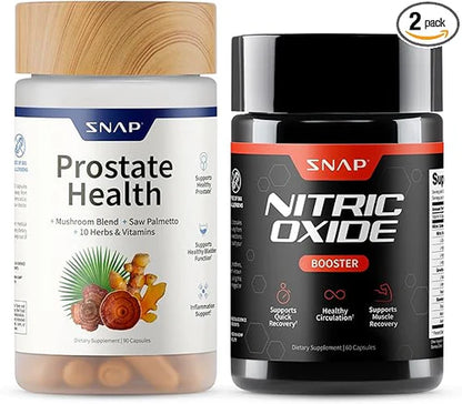 Combo Suplementos Snap™ - Óxido Nítrico y Refuerzo de la Próstata - ¡Sólo hoy!
